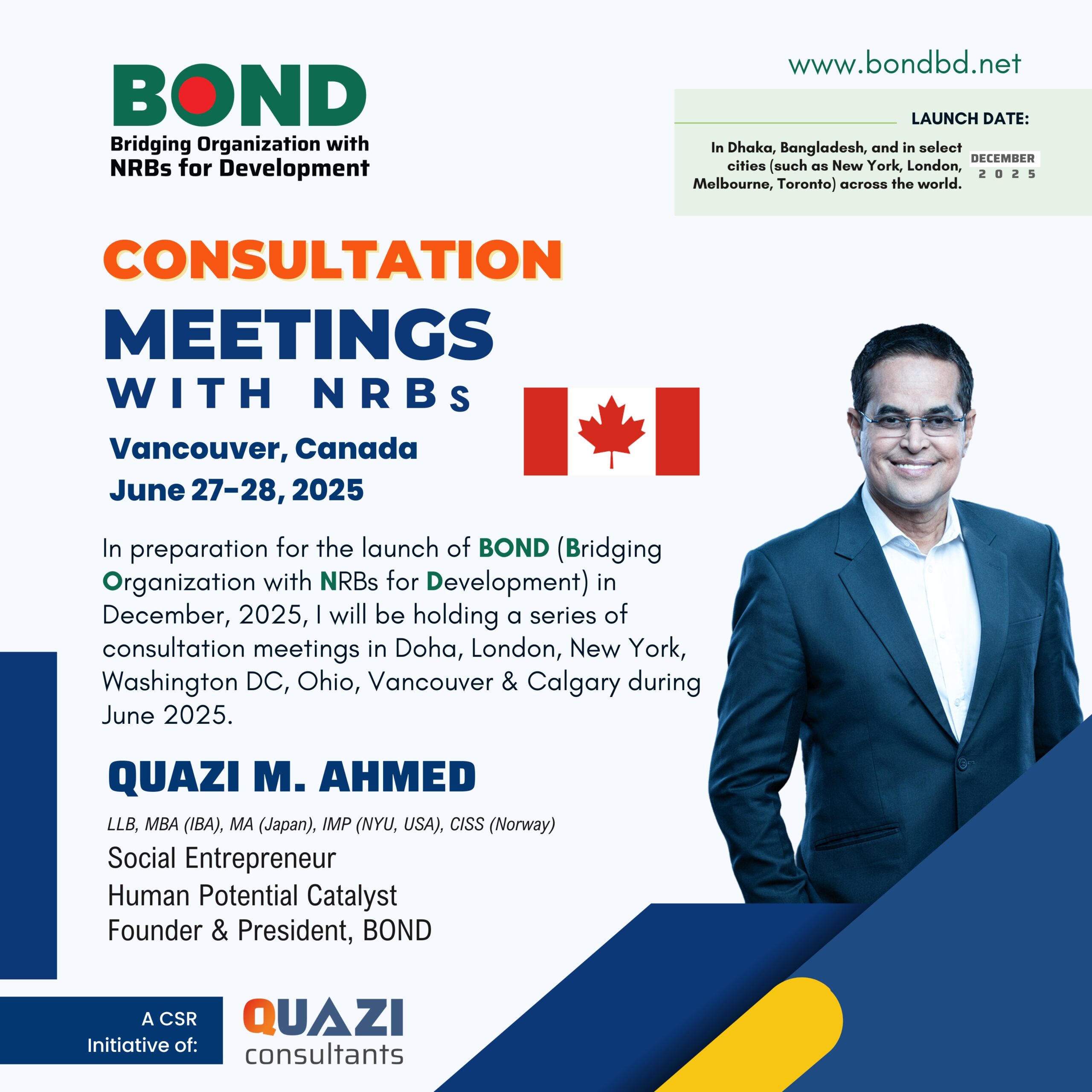 Consultation Meetings with NRBs | Vancouver, Canada | June 27-28, 2025