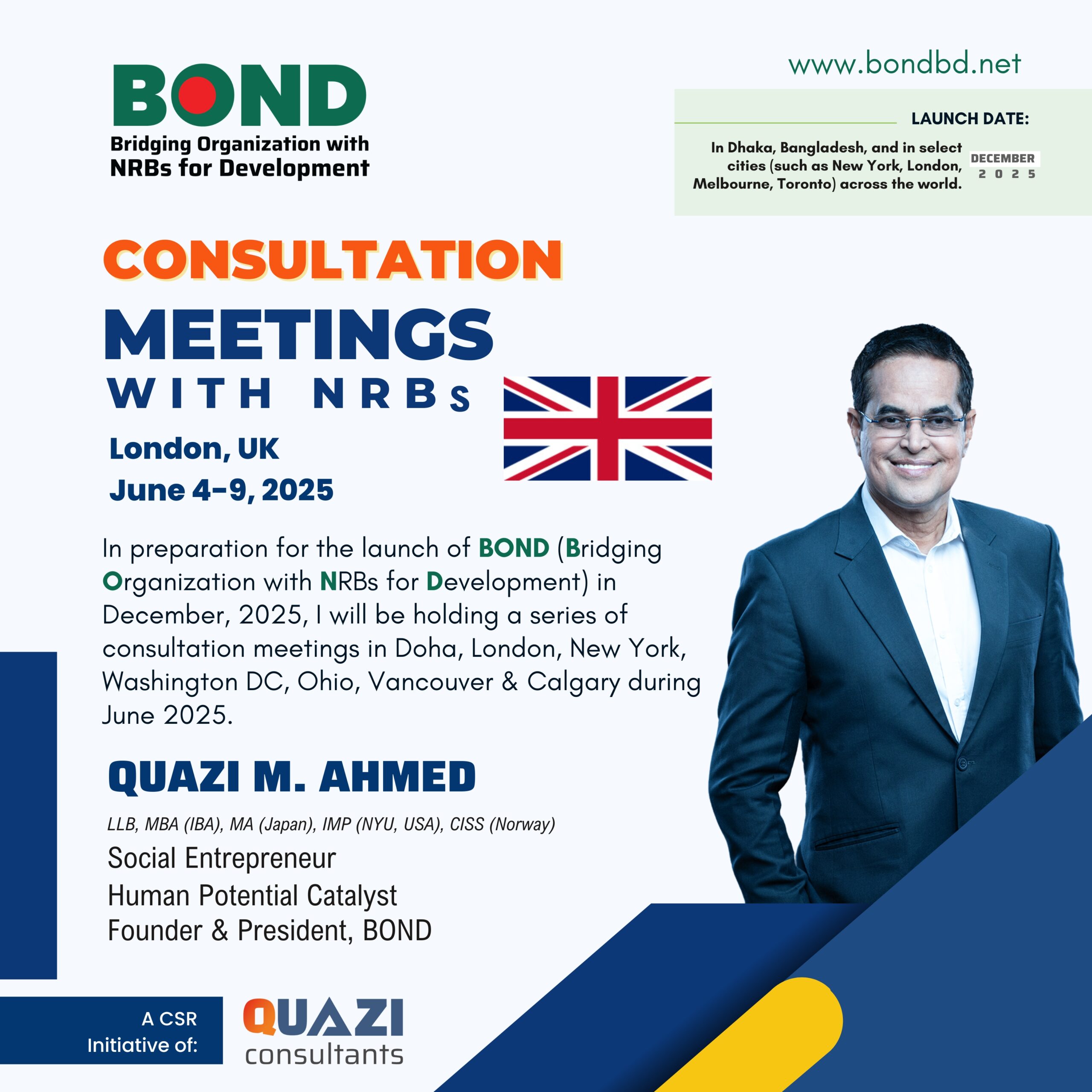 Consultation Meetings with NRBs | London, UK | June 4-9, 2025